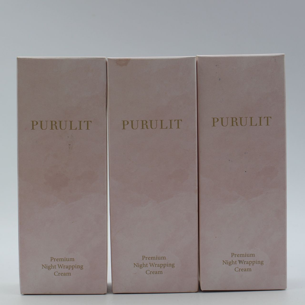 034 未開封3箱セット PURULIT プレミアムナイトラッピングクリーム 35g
