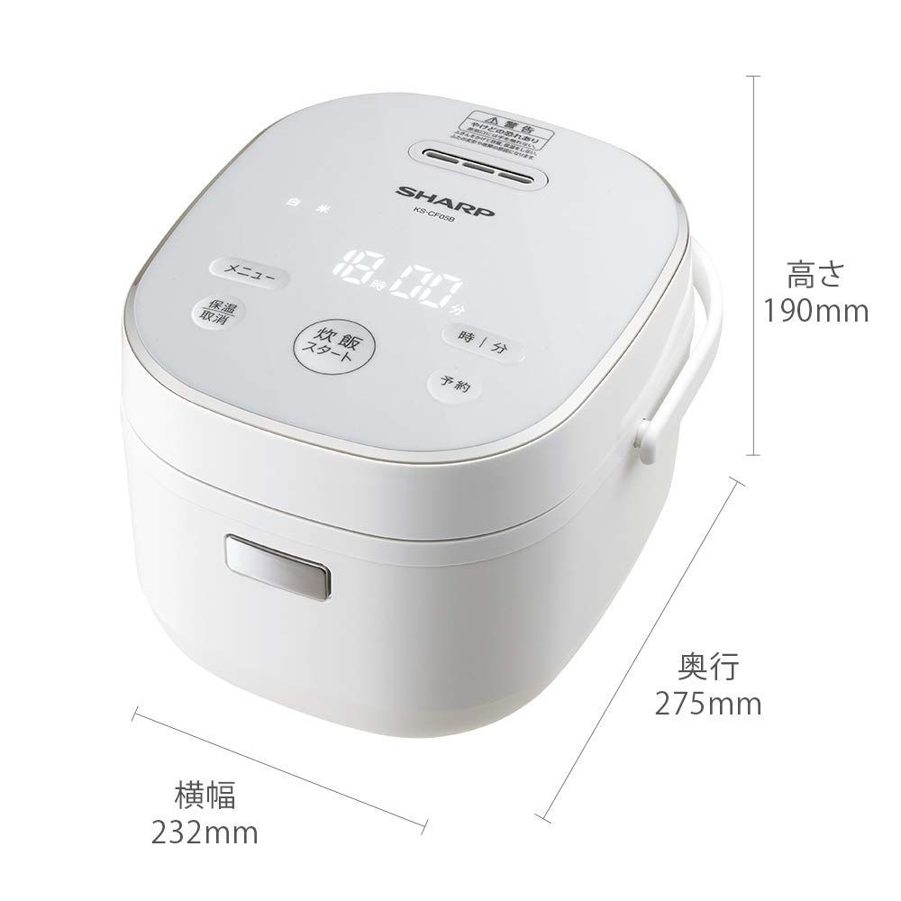 パン調理機能 マイコン 一人暮らし ホワイト 3合 KS-CF05B-W 炊飯器 シャープ