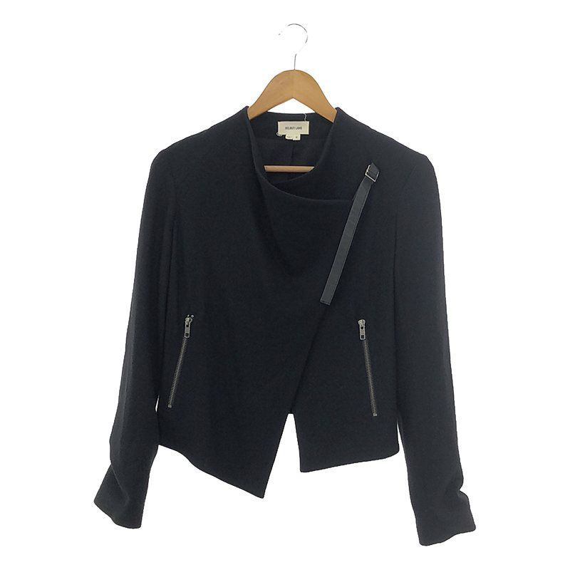 未使用 HELMUT LANG ヘルムートラング　ノーカラージャケット　S 黒 HELMUT LANG - HELMUT LANG IN SEAM BTN ノーカラー ジャケット