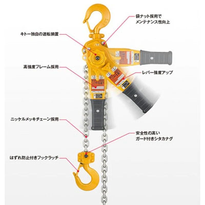 未使用未開封】 キトー LB032 レバーブロックL5形 チェーンブロック 定格荷重3.2t 標準揚程1.5m - メルカリ