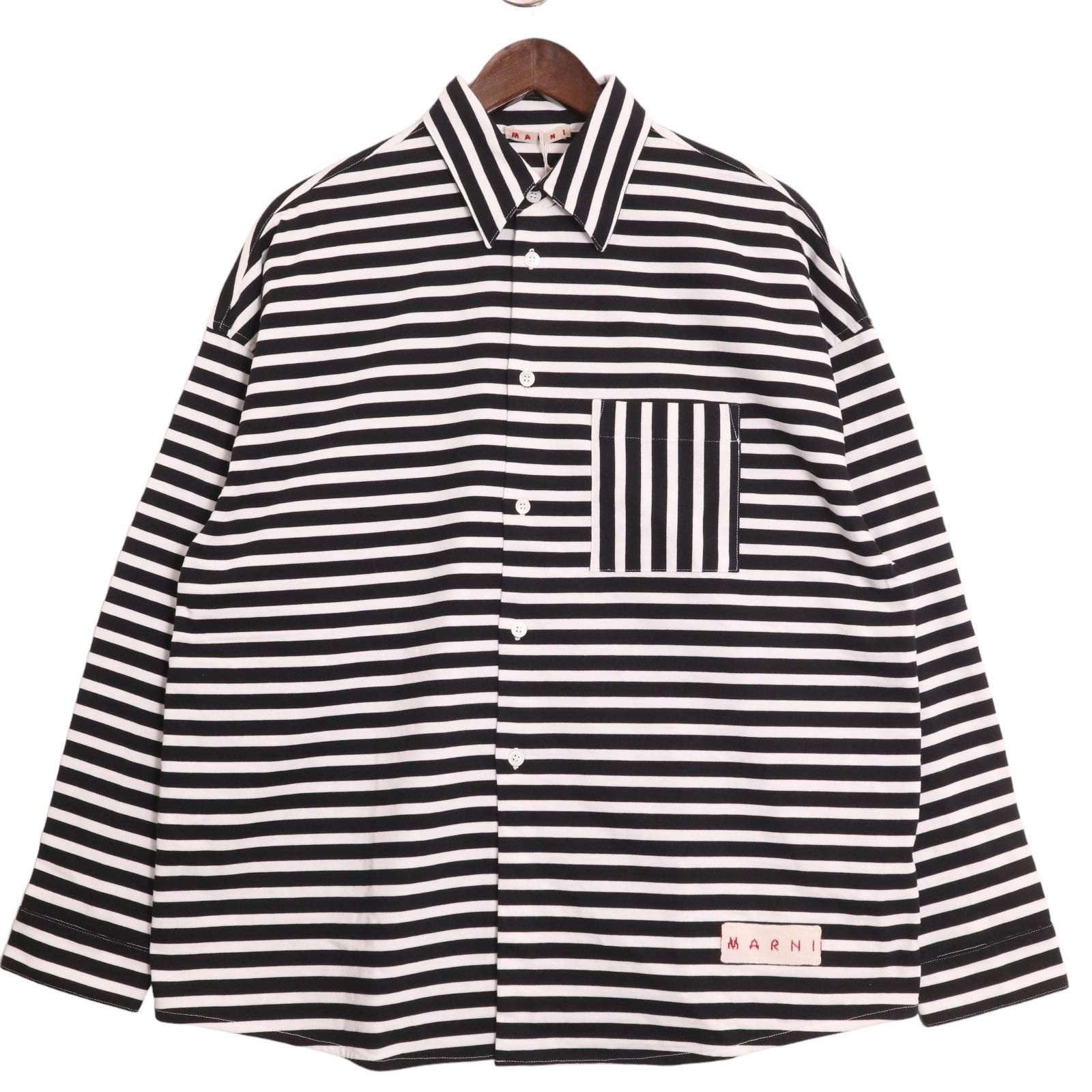 MARNI / COMPACT STRIPED JERSEY SHIRT マルニ コンパクト