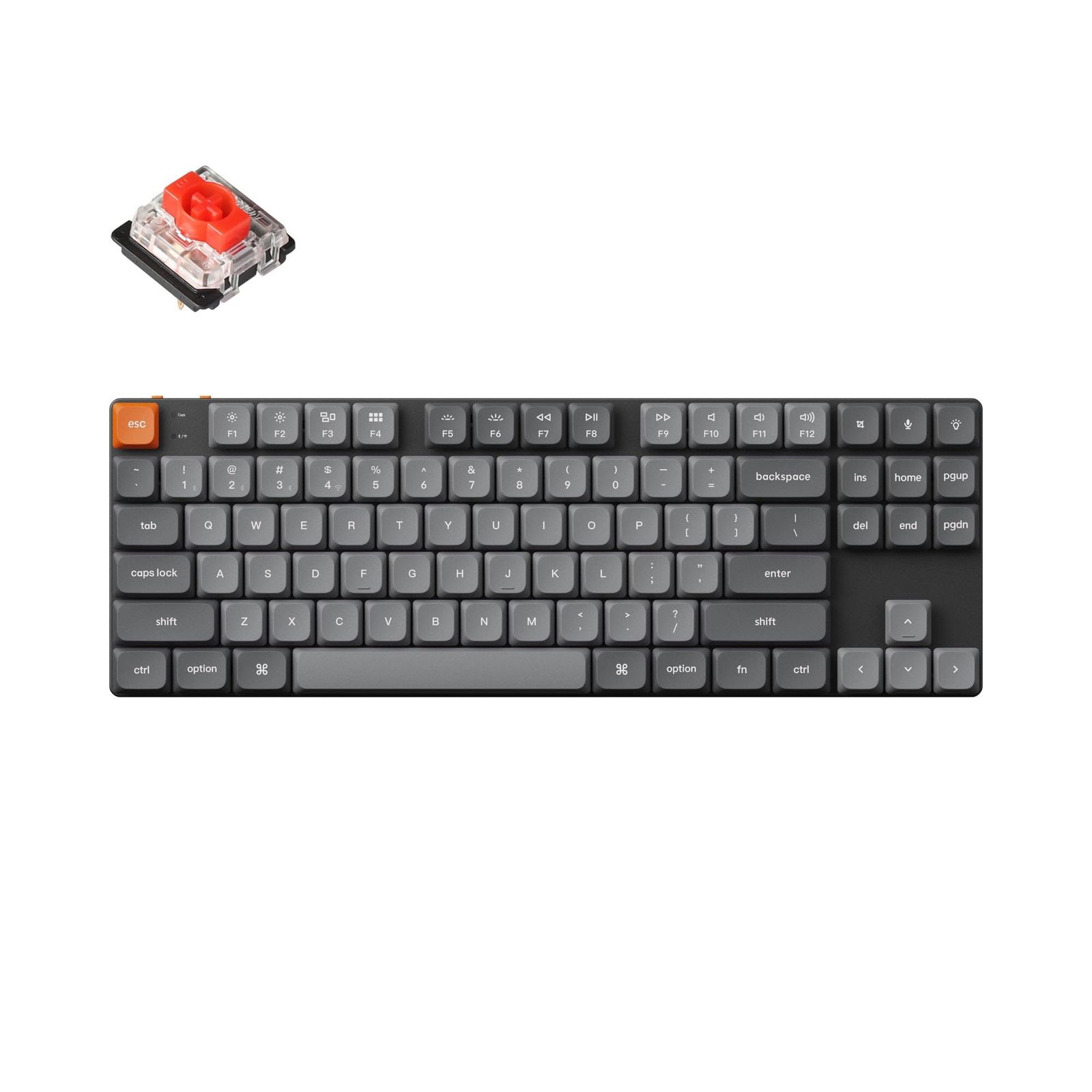 【人気商品】【国内正規品】Keychron K1 Max ロープロファイル ワイヤレス・カスタムメカニカルキーボード、80%レイアウト、2.4GHz・Bluetooth無線・有線対応/QMK VIAプログラム可能/USレイアウト/White