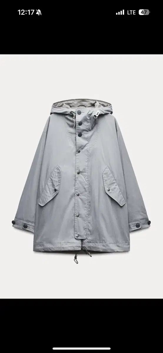 and wander ✖️ zara フード付きパーカーアウター