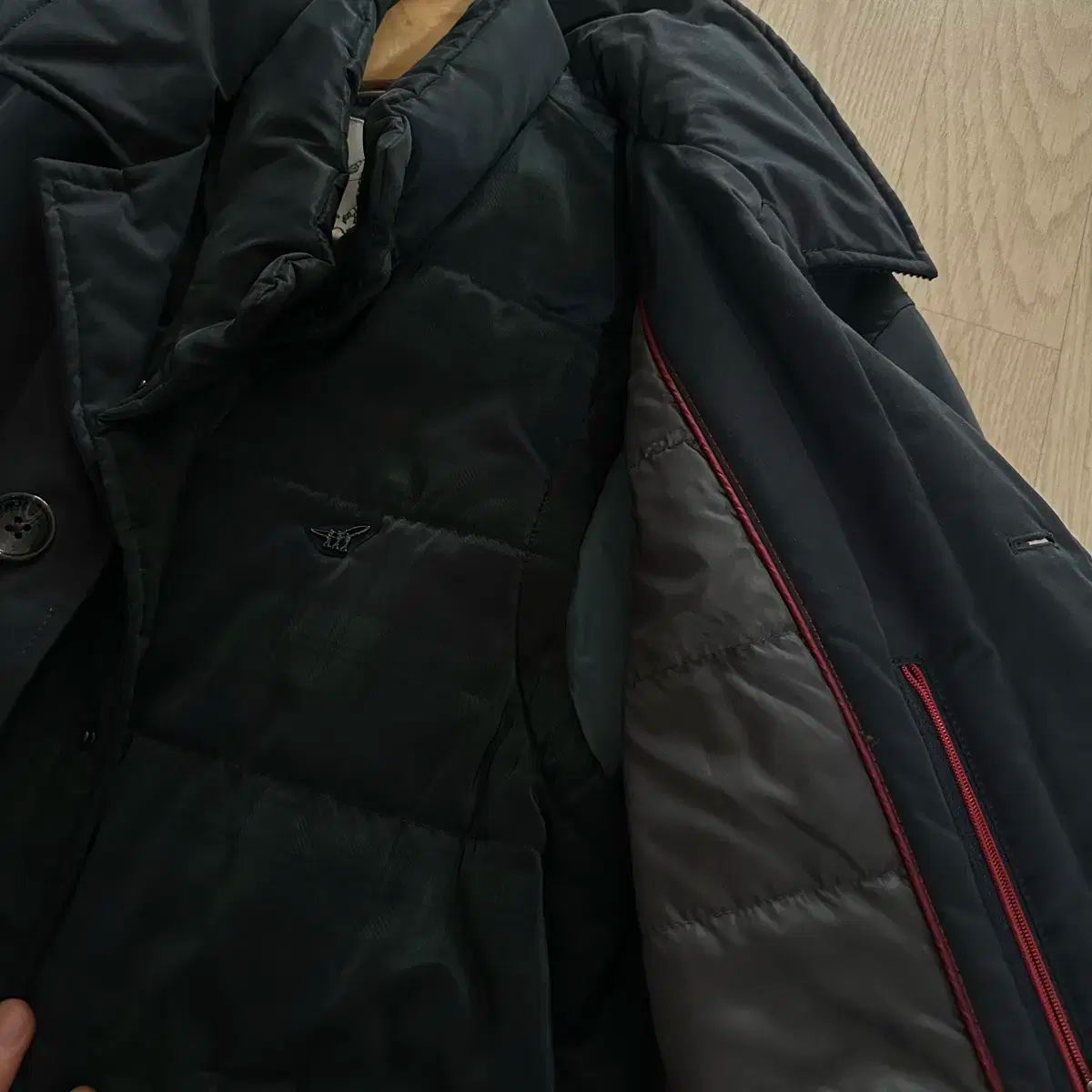 100 Henry Cotton s ヘンリーコットンズ パイロット コート ダウンジャケット グースダウン 内皮細胞 付属