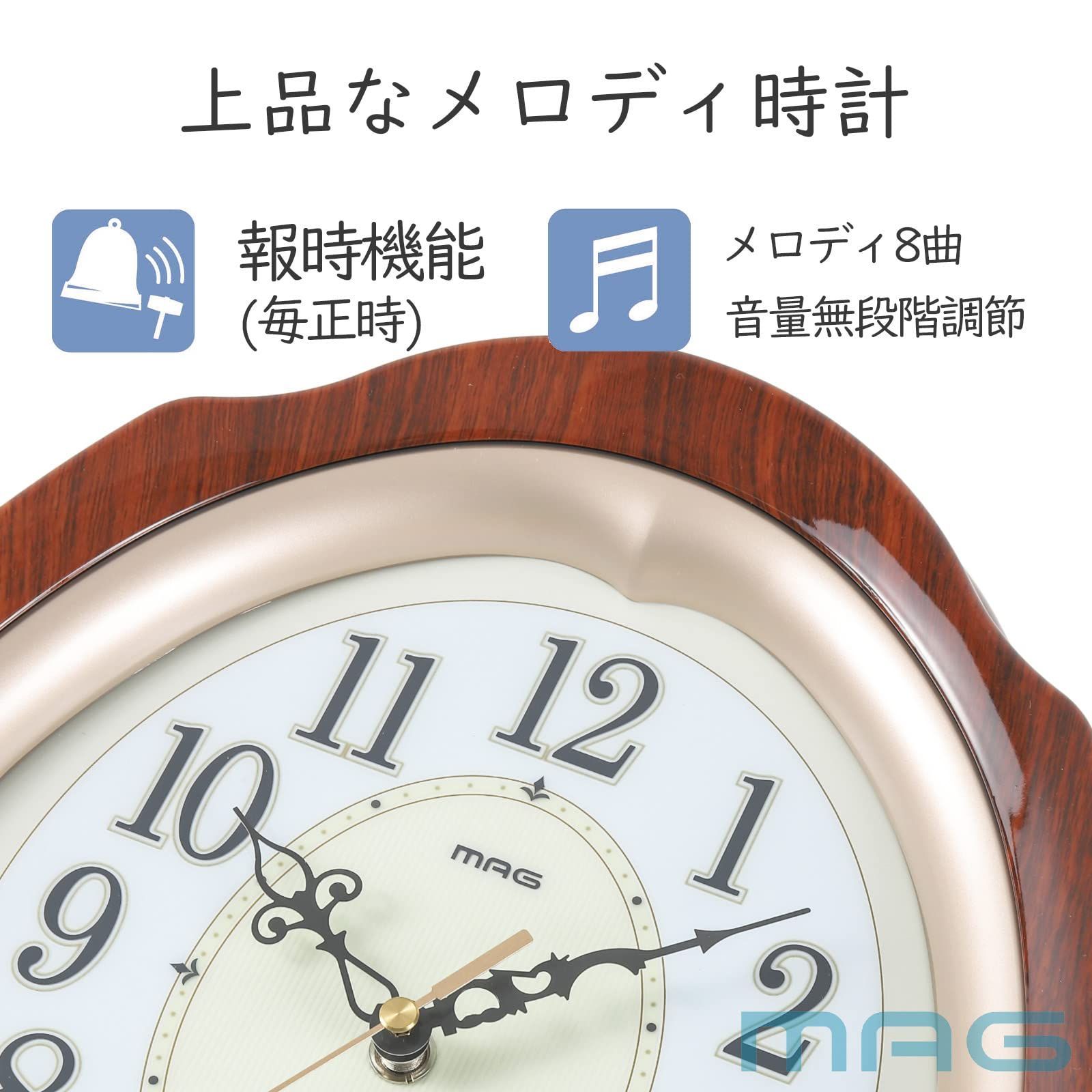 新着商品】ブラウン 時報付き メロディ 我が家の演奏会 W-788BR-Z 電波