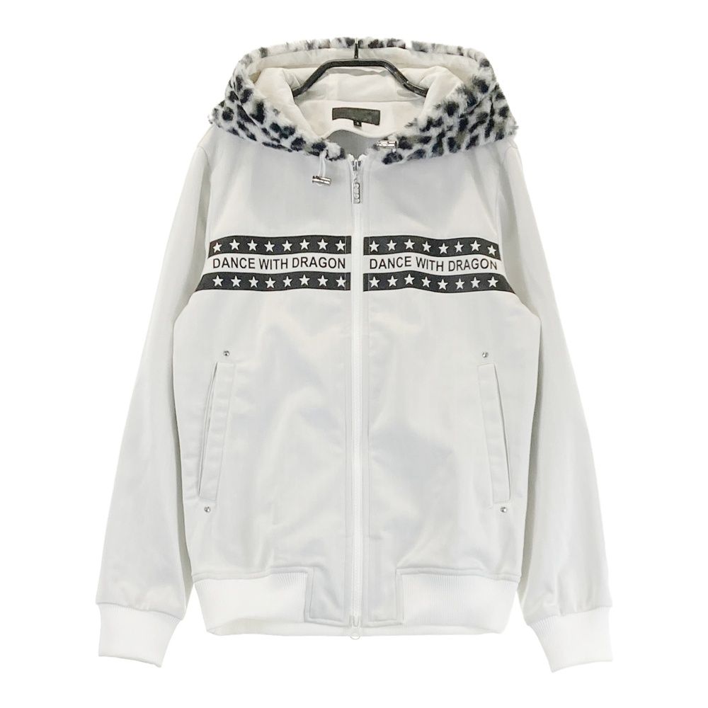 サイズ 2 DANCE WITH DRAGON ダンスウィズドラゴン 蓄熱 ジップパーカー レオパード ホワイト系 240101481640 ゴルフウェア レディース ストスト
