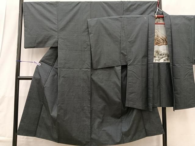 平和屋着物□男性 本場大島紬 アンサンブル 100亀甲 羽裏：富士山 正絹 逸品 BAAM0201bs - メルカリ