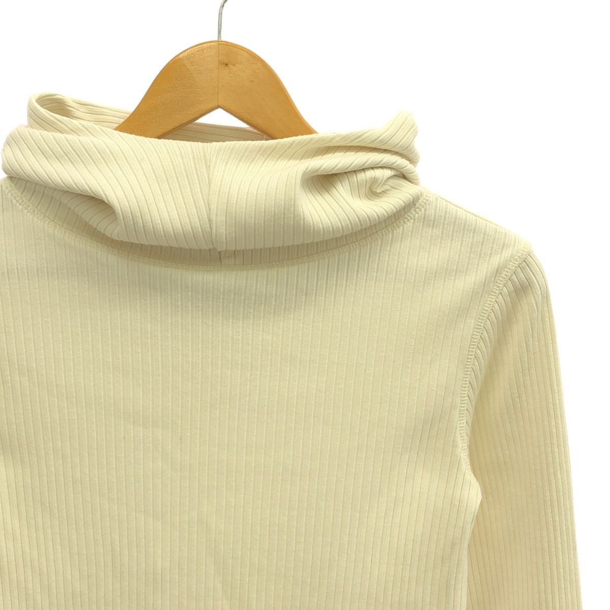 THE SHISHIKUI / シシクイ | FOD / リブ コットン フーデッド カットソー | F | アイボリー | レディース THE SHISHIKUI / シシクイ | FOD / リブ コットン フーデッド
