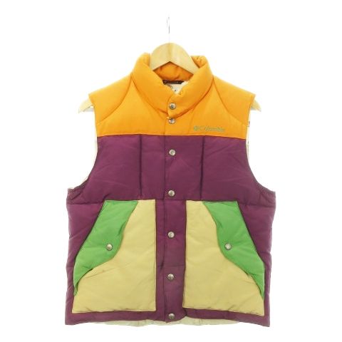 美品☆モラビトブラン ダウンベスト 総柄 ロゴ ジレ ジャケット エクリュカラー Re:EDIT ベスト ジレ レディース セットアップ別売り 2025春夏