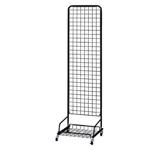 スキマ型ワゴン 黒 W45×H160cm 61-129-2-1 