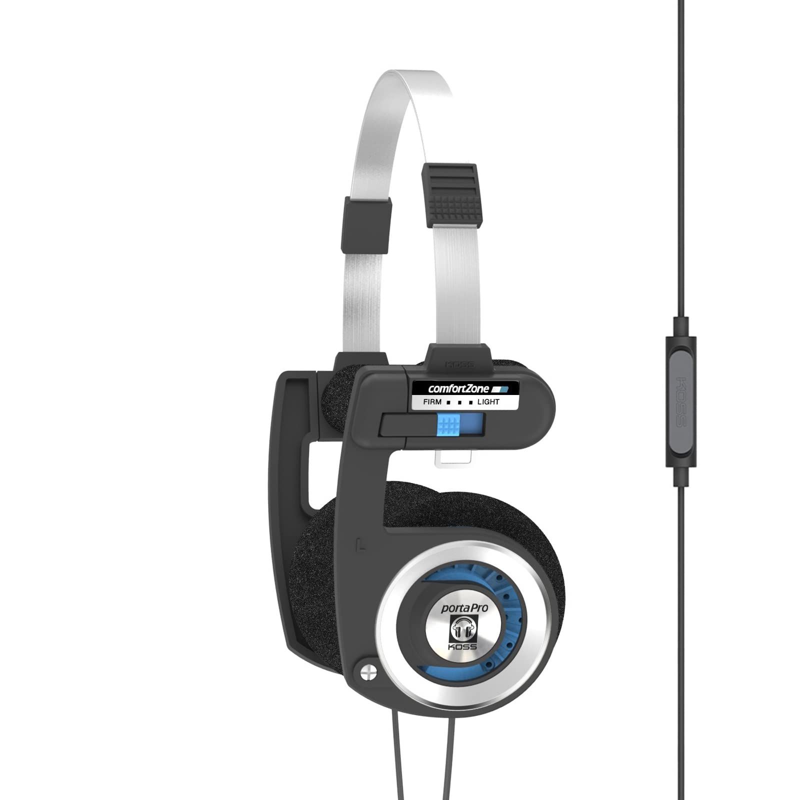Koss Porta Pro マイクとリモートオンイヤーヘッドフォン、インラインマイクとタッチリモコン、3.5mmプラグで有線。 [Porta Pro with Mic]