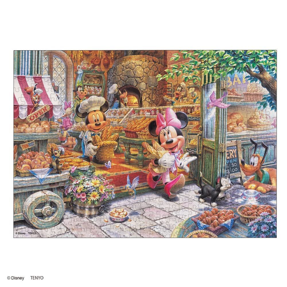 【特価商品】【日本製】 500ピース ジグソーパズル ディズニー ミッキーのベーカリーショップ (35x49cm) テンヨー(Tenyo) D-500-632 のり付き ヘラ付き サービスカード付き