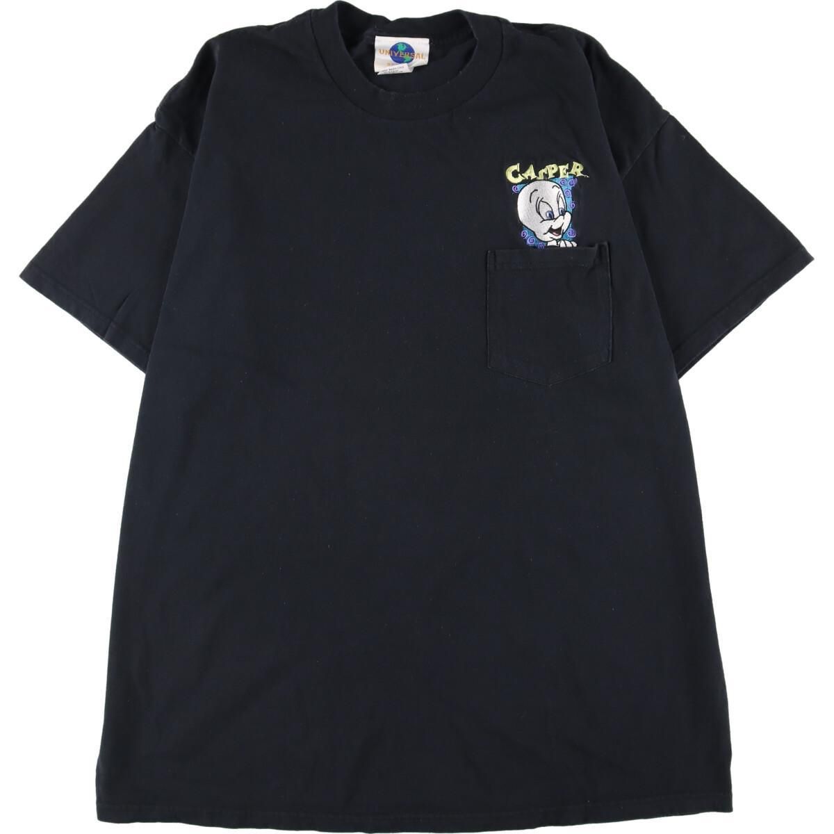 古着 90年代 UNIVERSAL STUDIOS CASPER キャスパー キャラクター刺繍Tシャツ USA製 メンズXL ヴィンテージ  /eaa321950