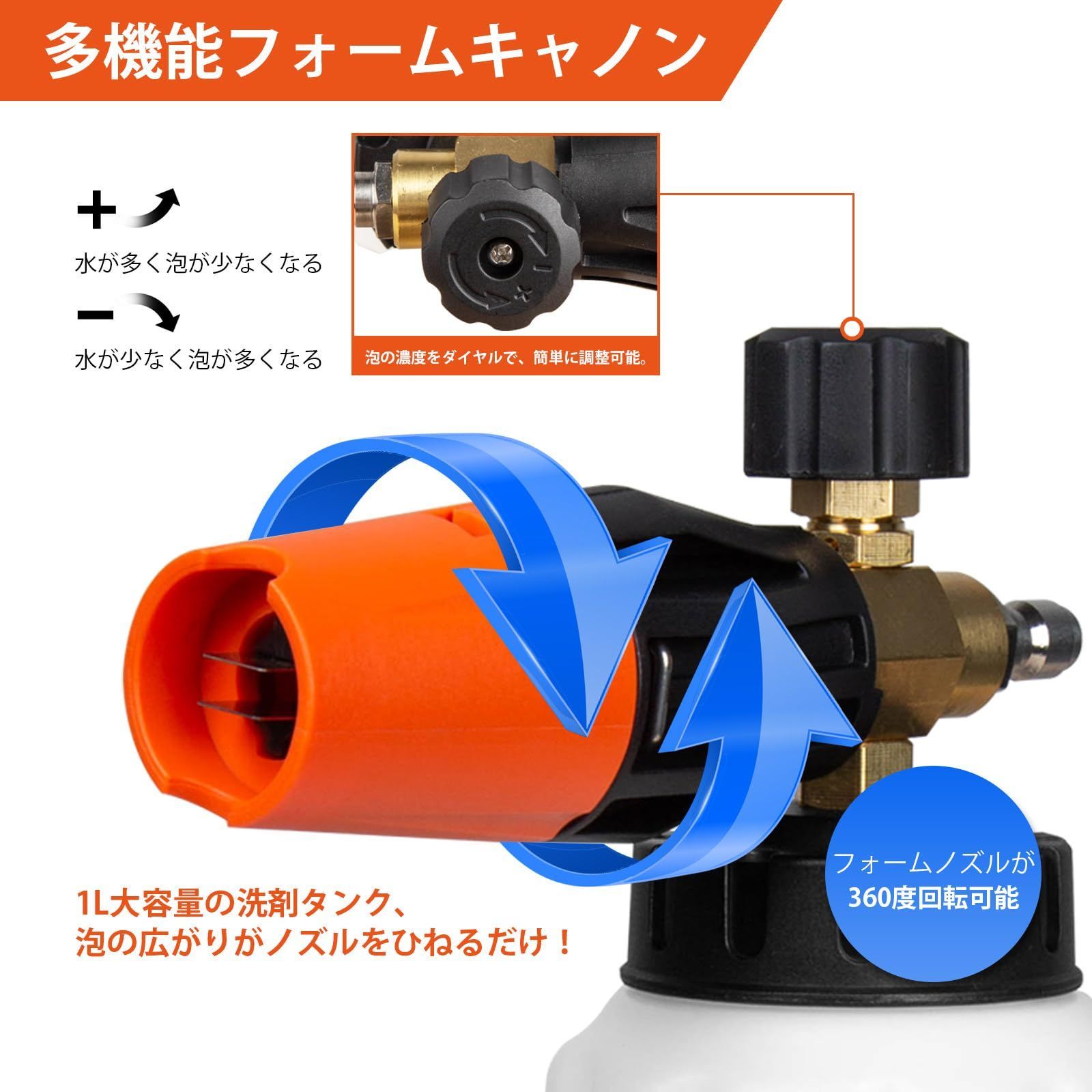 Kebtek 高圧洗浄ショートガン MRP-001-A Amazon.co.jp: Kebtek 6in1真ちゅう製クイックコネクタ 高圧洗浄