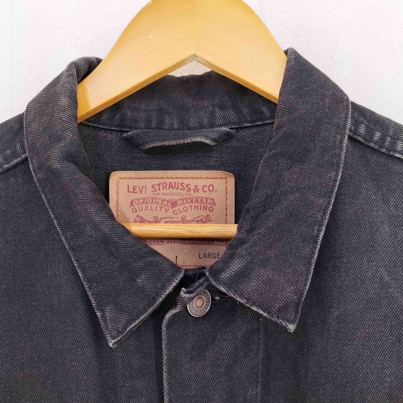 90s LevIsリーバイス 70507-4159 後染め ブラックUSA製XL USA製 90s Levi's 70507-4159 Black Denim Jacket 黒 XL Levis