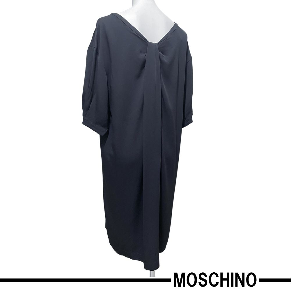 新品モスキーノMOSCHINO半袖ゆったりきちんとワンピース黒#40 - It