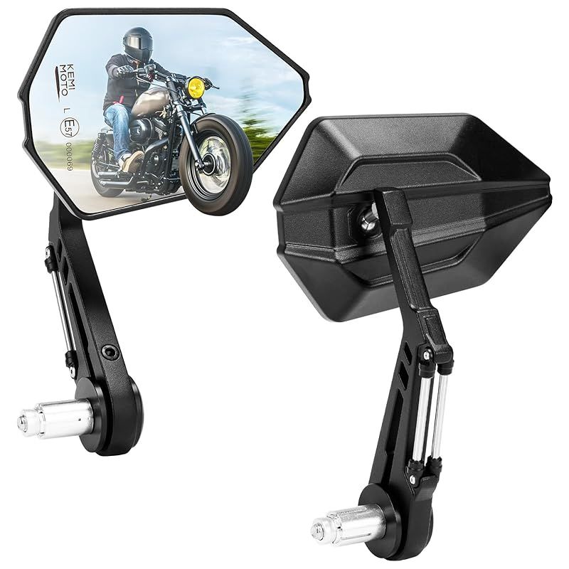 kemimoto バーエンドミラー 左右セット角型 Amazon | KEMIMOTO バーエンドミラー バイクミラー 左右セット