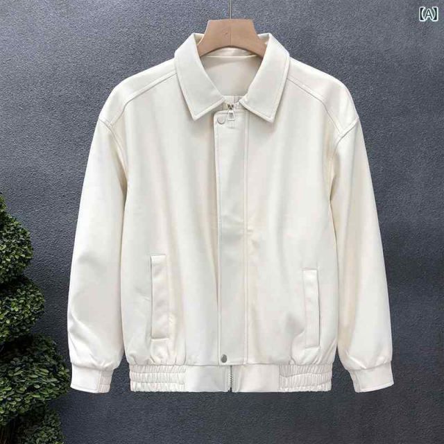 品質保証で、高速配送！ XL 秋冬 コーデ メンズ 服 シンプル ファッション オシャレ 大人 かっこいい 大きいサイズ ストリート 紳士服 エコ レザー ジャケット PU ジャケット トップス シンプルライフ