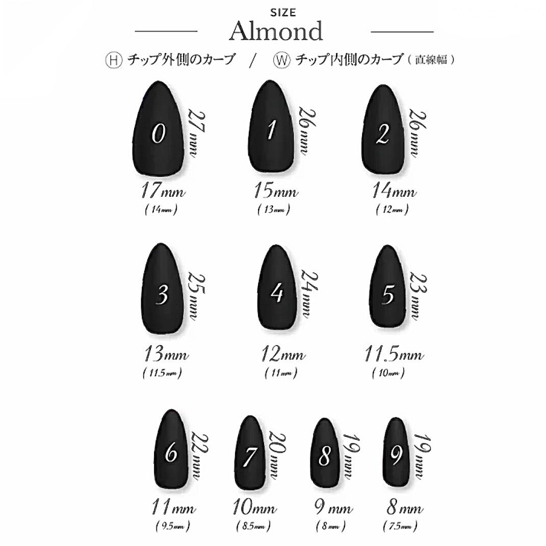 ネイルチップ サイズ一覧 オーダー方法 - メルカリ