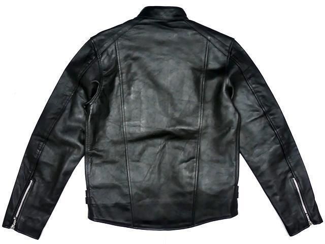 Indian ブラックレザージャケット シングルライダース レザー ライダース ジャケット メンズ S 黒 シングル 本革 本皮 SJ418