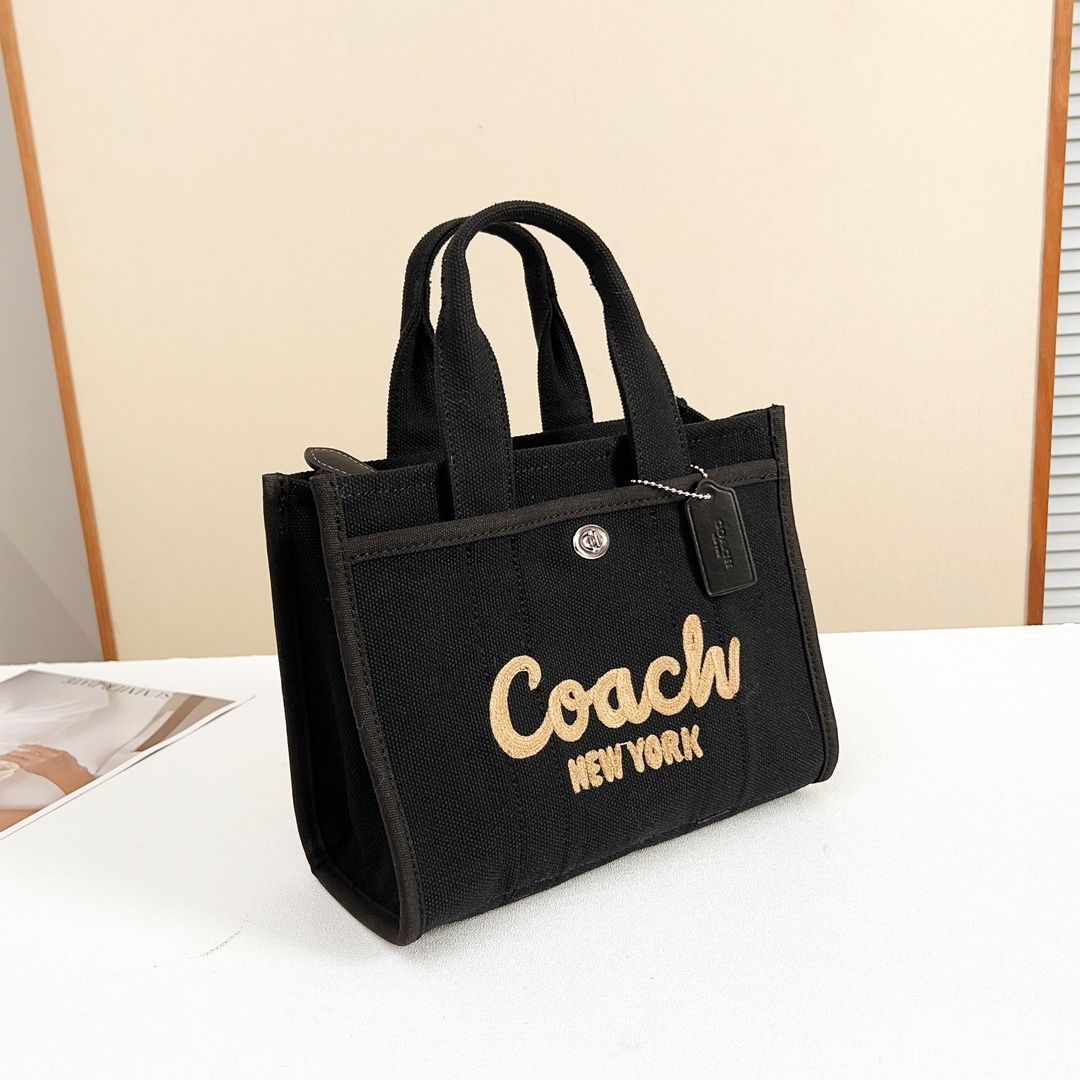 COACH コーチ ショルダーバッグ CP164 Cargo Tote レディース ハンドバッグ ミニトート ロゴ刺繍 鞄 Sサイズ約25*20*8cm 輸入品