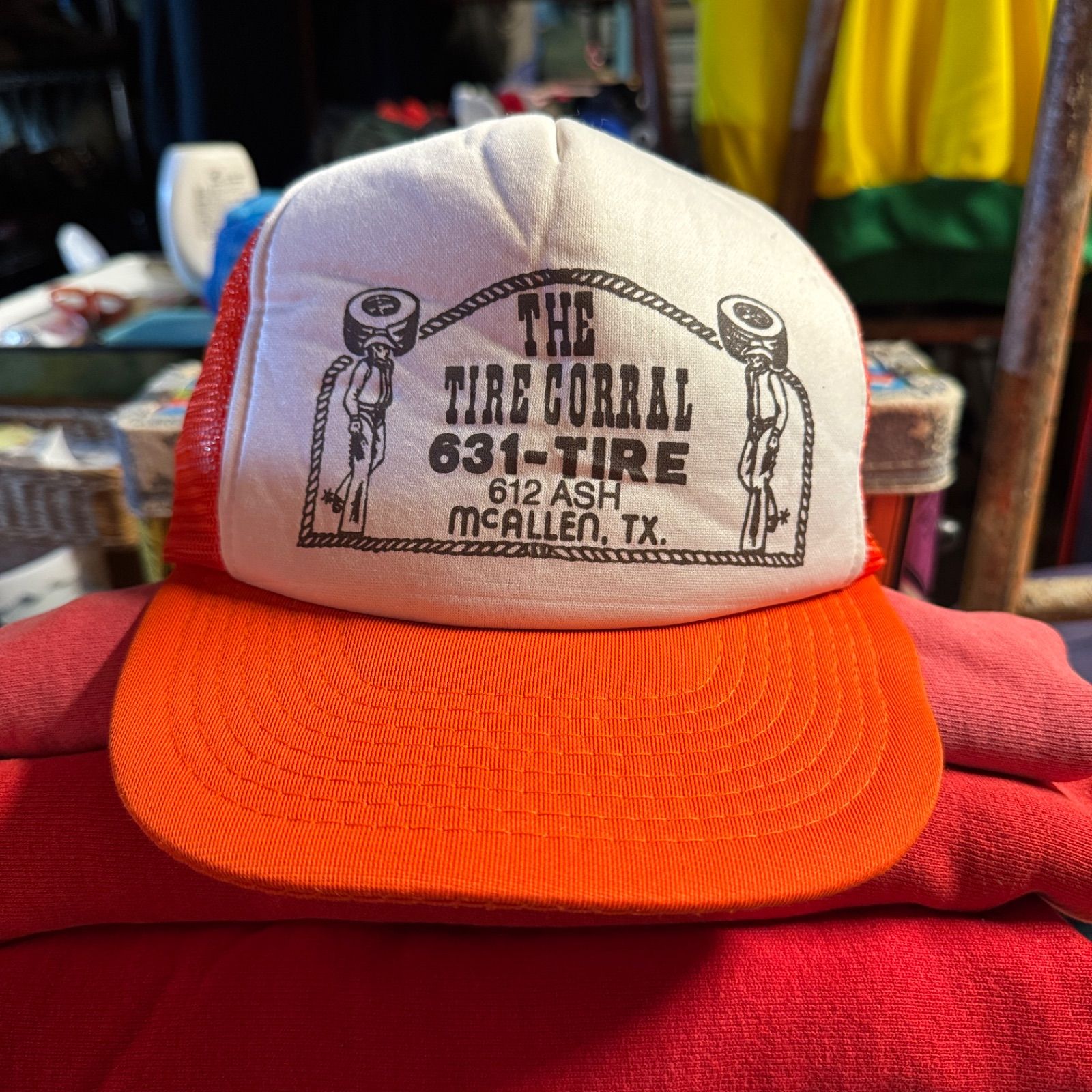 90S USA製 ヴィンテージ 企業モノ トラッカーキャップ 刺繍 ゆるだぼ