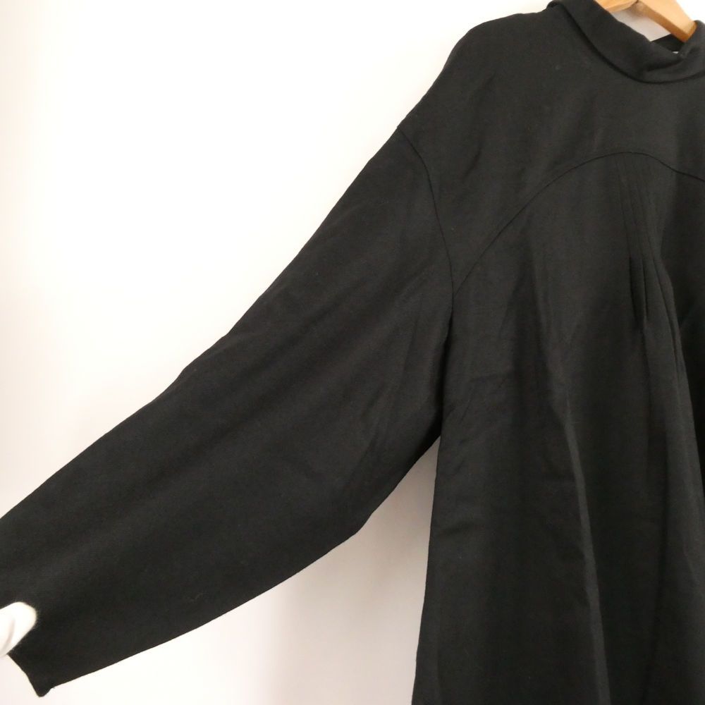 ENFOLD BACK TIE PULLOVER 定価36300円 ウール長袖 ブラウス シャツ チャコールグレー エンフォルド 4-1212T 237971 ENFOLD BACK TIE PULLOVER 定価36300円 ウール長袖 ブラウス