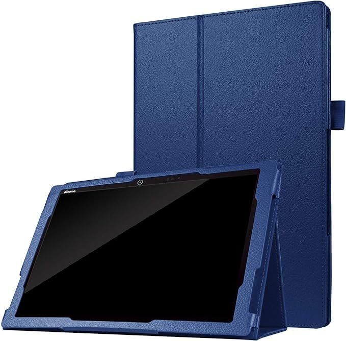 GLOW docomo arrows Tab F-04H ケース 【保護フィルム+タッチペン付き】 2つ折型 カバー(ネイビー) 73710-06 -  メルカリ