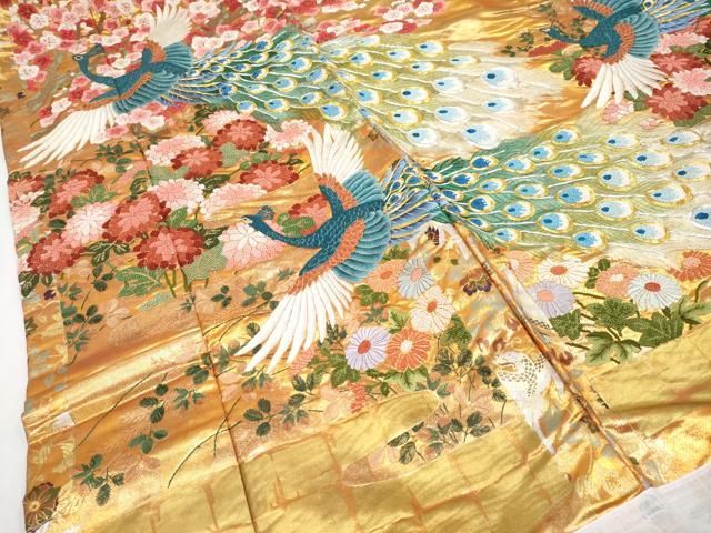 平和屋本店□極上 中国三大刺繍 相良刺繍 駒刺繍 色打掛 和装