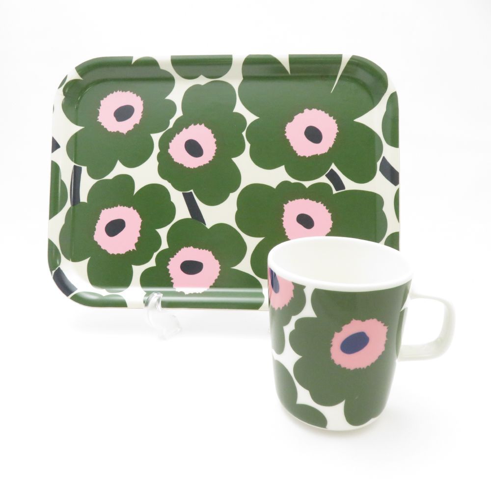 美品 marimekko マリメッコ ウニッコ マグカップ トレイ 2点