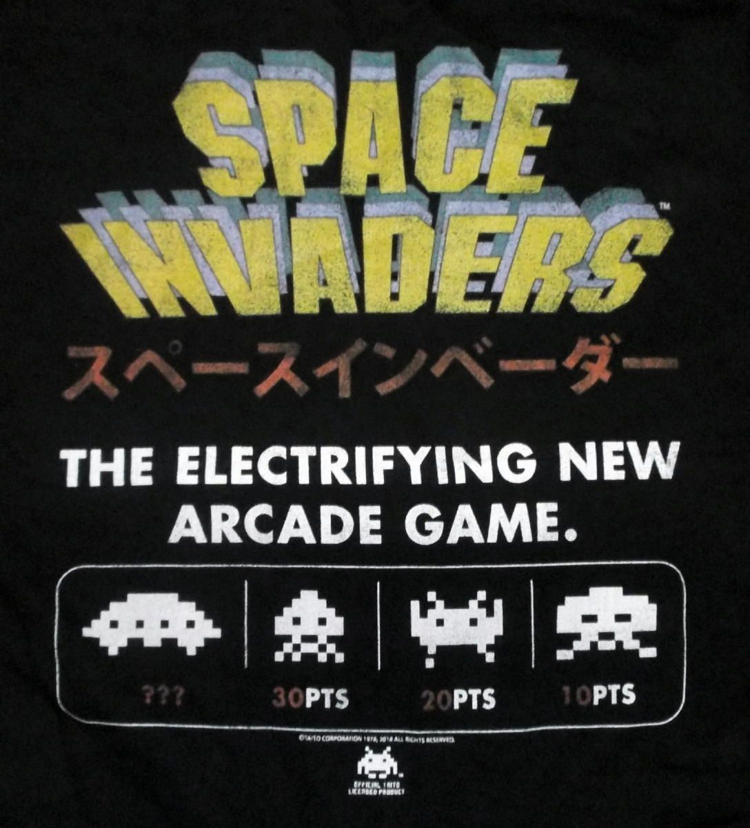 スペース インベーダー Tシャツ SPACE INVADERS ロゴ USA 正規品
