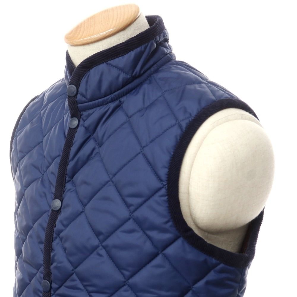 中古】ラベンハム LAVENHAM ポリエステル キルティングベスト ネイビー