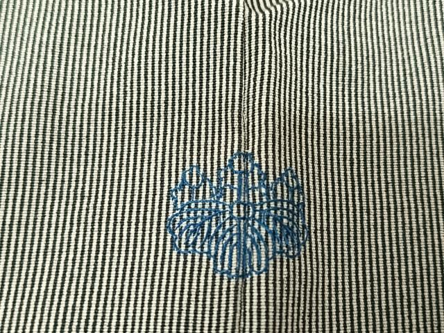 平和屋着物●江戸小紋　保科勝信　万筋　黒色×白色　正絹　逸品　未使用　AAAX0146np 平和屋着物○江戸小紋 保科勝信 万筋 黒色×白色 正絹 逸品 未使用