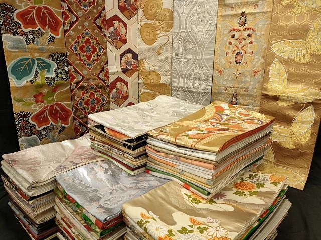 平和屋本店□袋帯 西陣 まとめて100点 鳳凰 向かい鶴 鳥 蝶 更紗 花柄