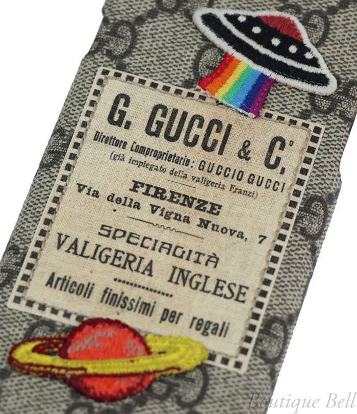 【グッチ】GG UFOナイトクーリエ iPhone7/8/SEケース BK グッチ】GG UFOナイトクーリエ iPhone7/8/SEケース BK