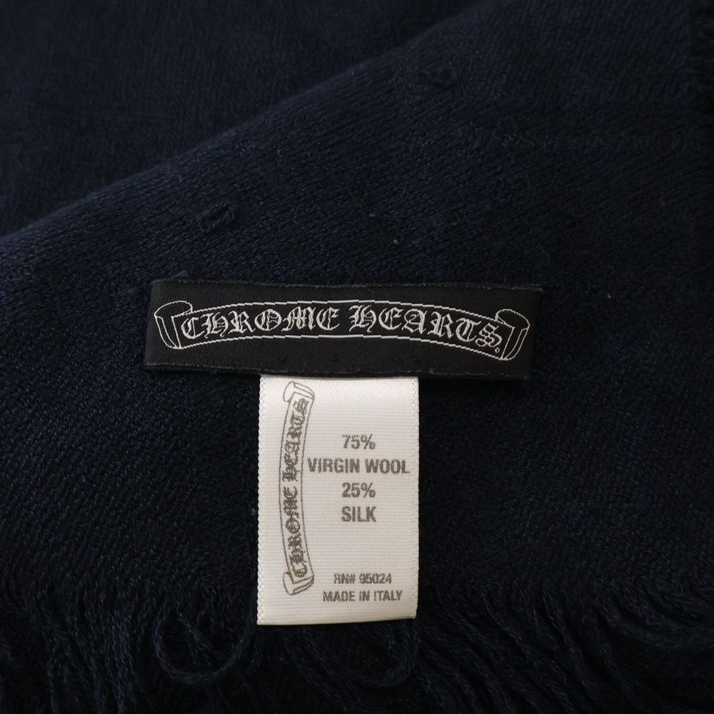 CHROME HEARTS (クロムハーツ) CHプラス総柄シルク混大判ストール  