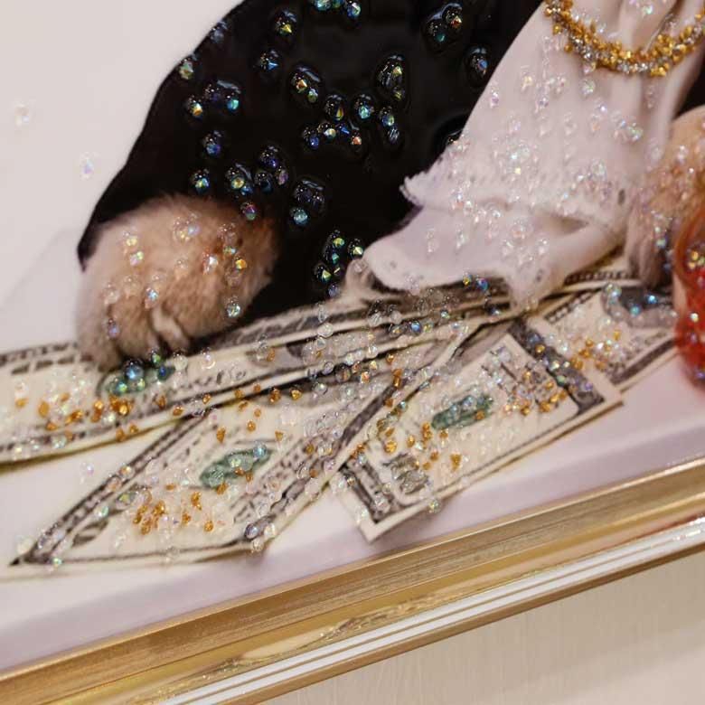 アートフレーム ネコ/イクラです？？ 絵画 クリスタルピクチャー アートフレーム ネコ/イクラです？？ 絵画 クリスタルピクチャー