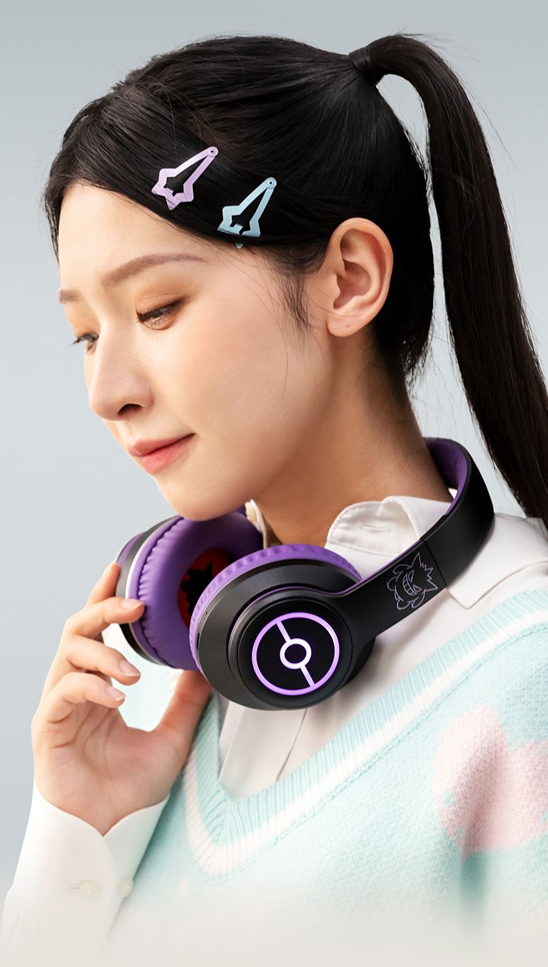 海外 公式 ゲンガー ロコン ヘッドホン ワイヤレス ゲーミング Bluetooth 5.4 ポケモン プレゼント