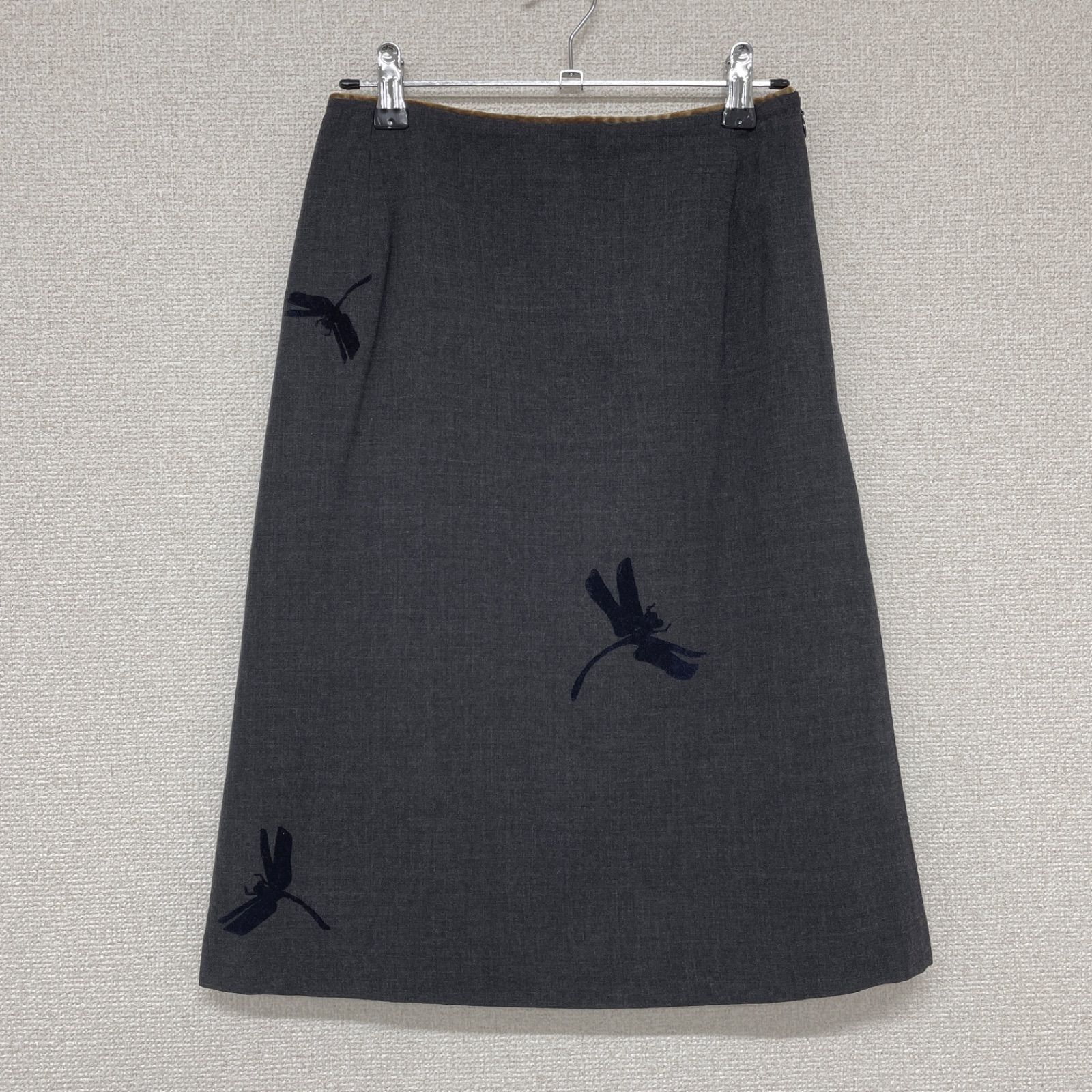mina perhonen ミナペルホネン スカート とんぼ ウール グレー レディース