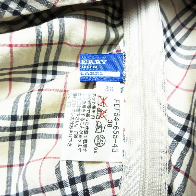 バーバリー ブルーレーベル BURBERRY ノバチェック ノースリーブ V