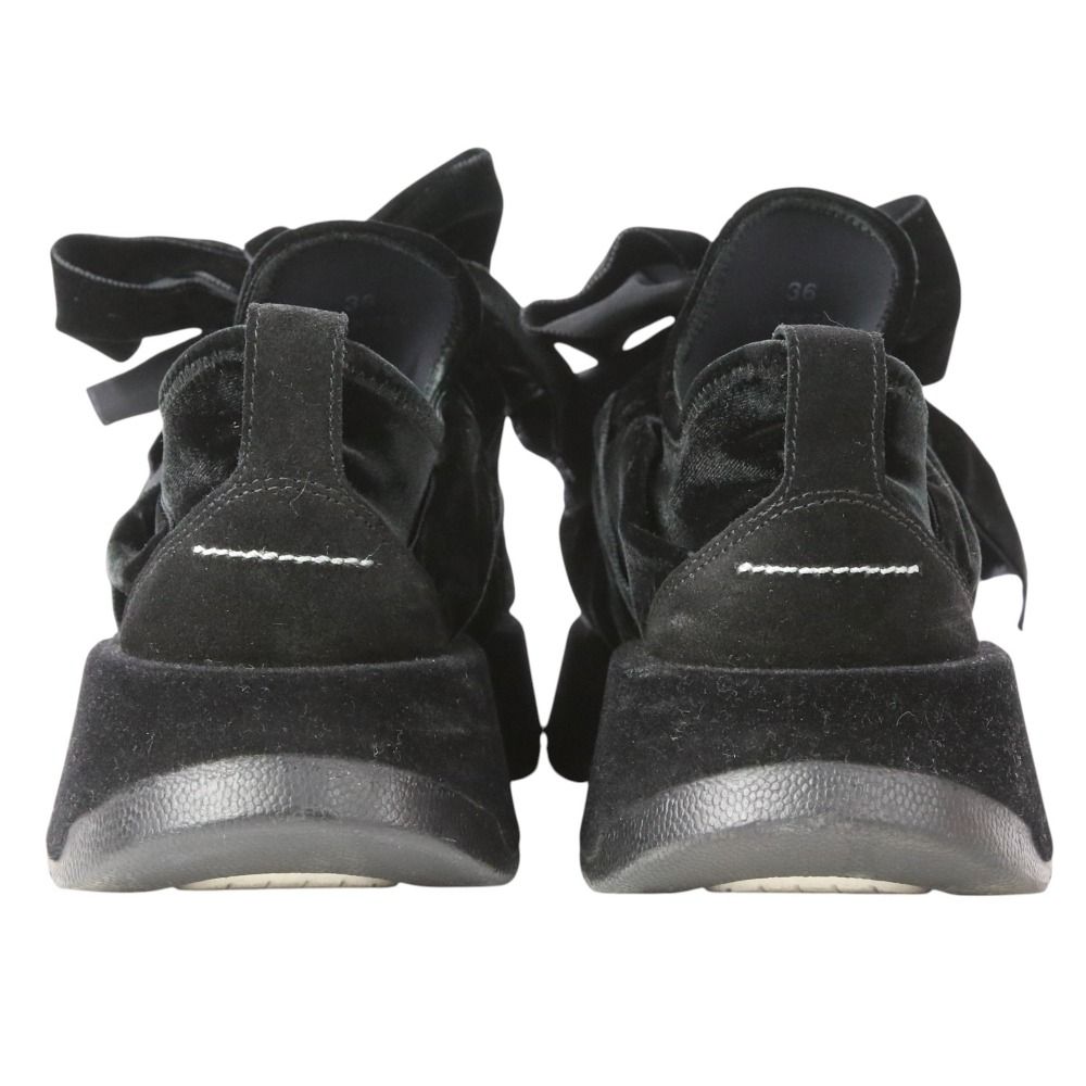 MM6 エムエムシックス メゾンマルジェラ ベロア リボン 厚底 スニーカー