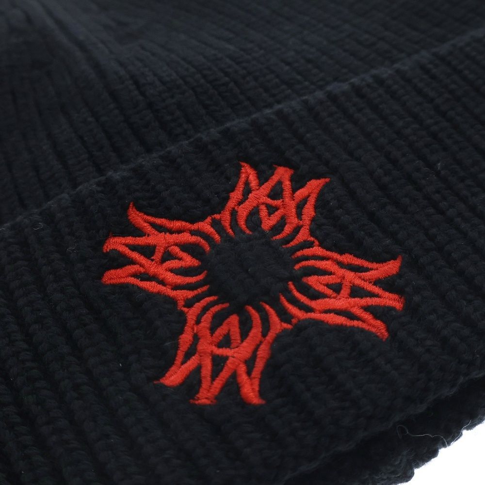 【AMIRI】MAクワッドビーニー 関/送込 AMIRI (アミリ) MA QUAD BEANIE ロゴ刺繍 ビーニー ニット