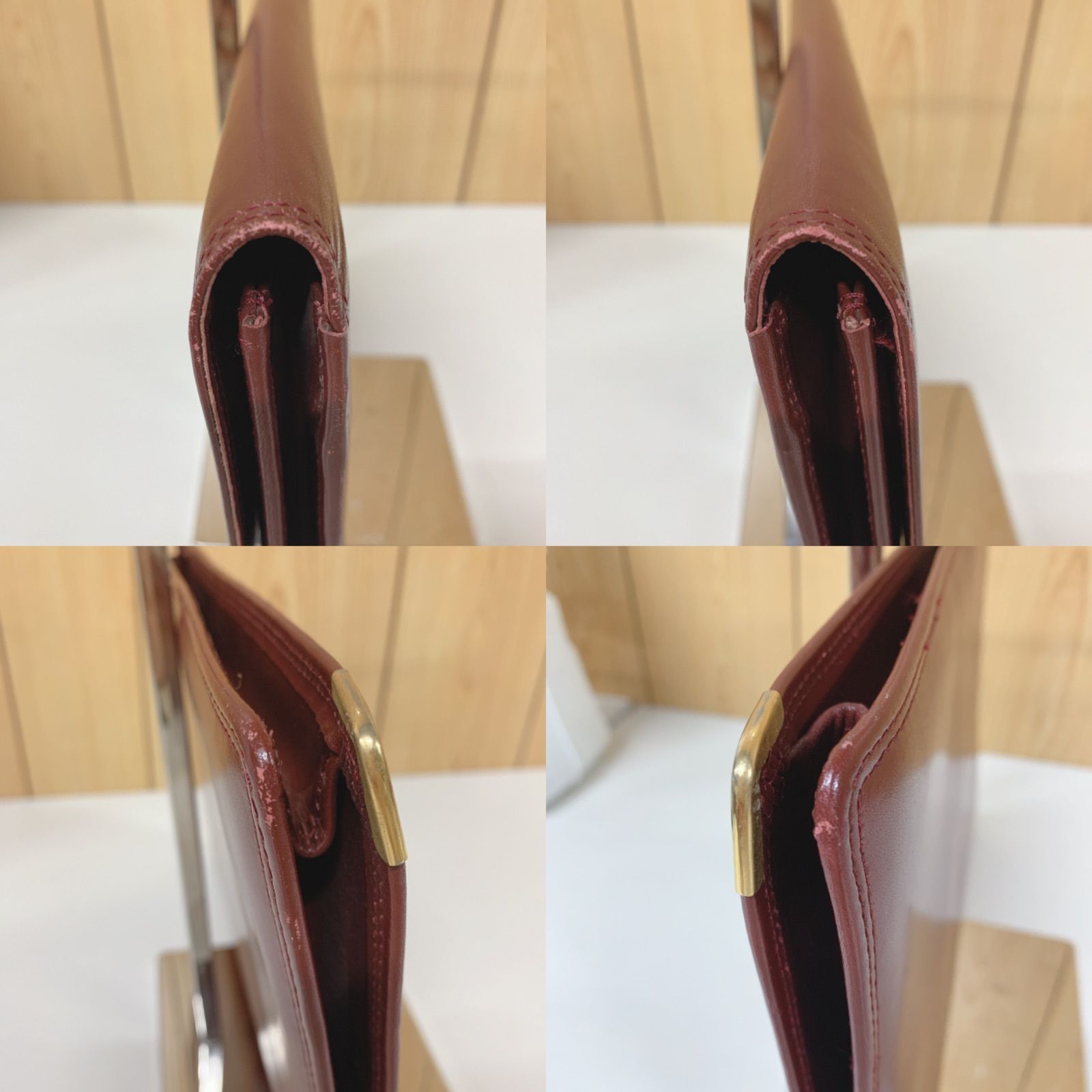 61 Cartier カルティエ ビンテージ クラッチバッグ ボルドー