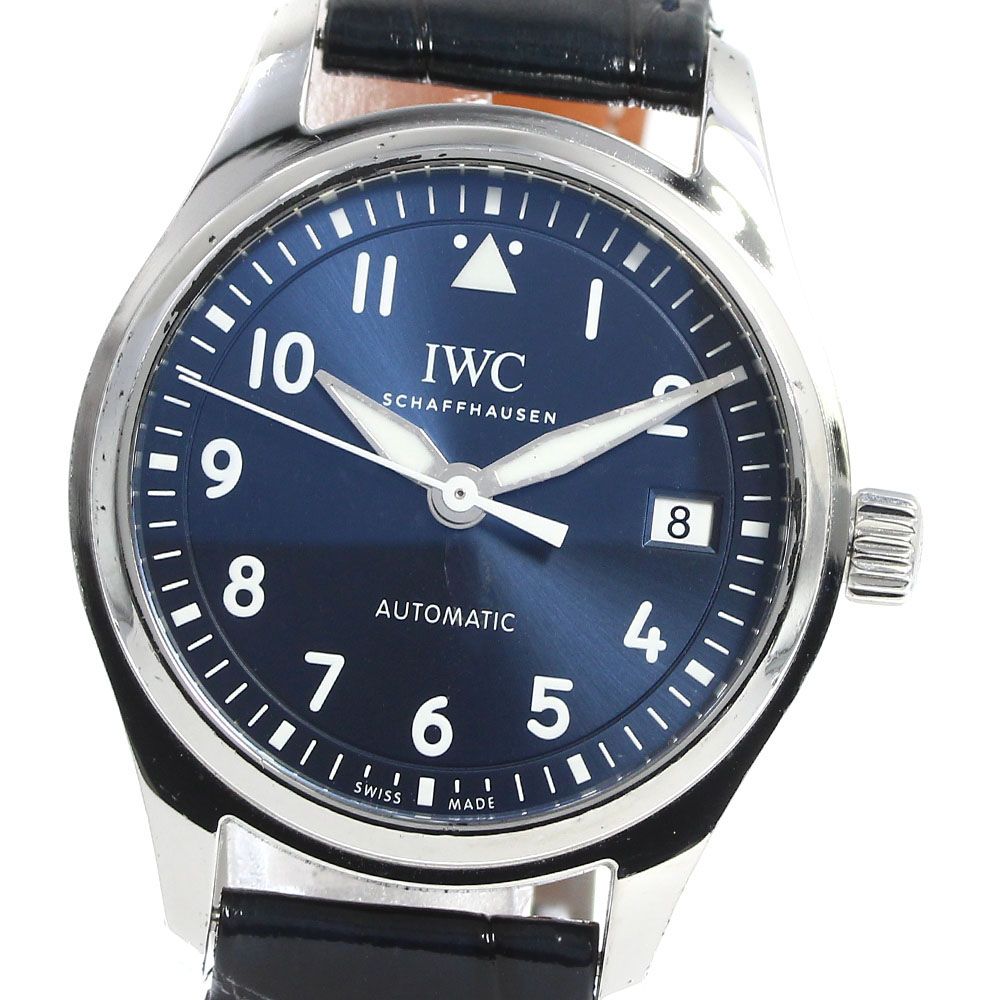 IWC パイロットウォッチ36 自動巻き ネイビーレザーベルト IW324007 