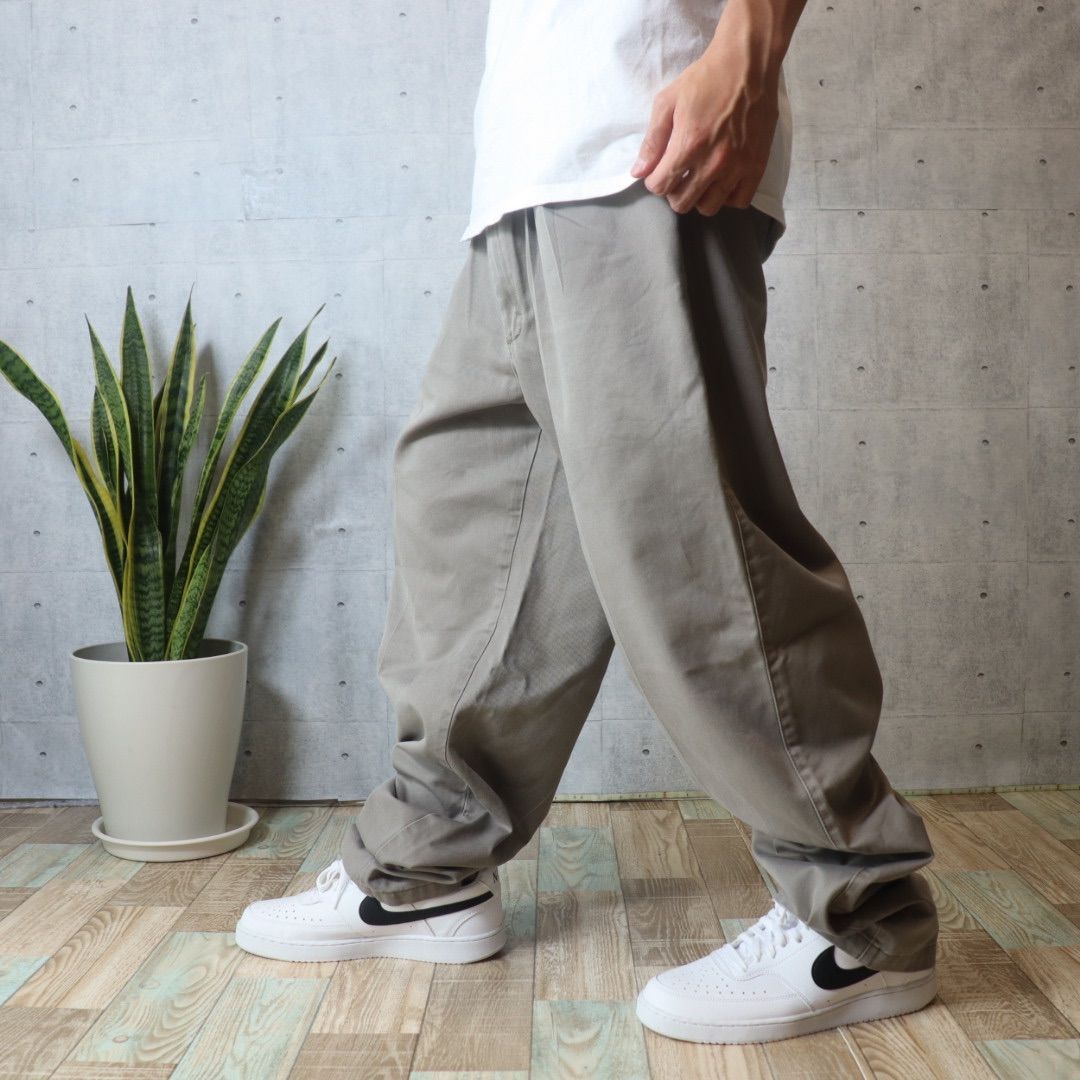 古着)90s USA製 ワイドパンツ チノパン スラックスcityboy 白