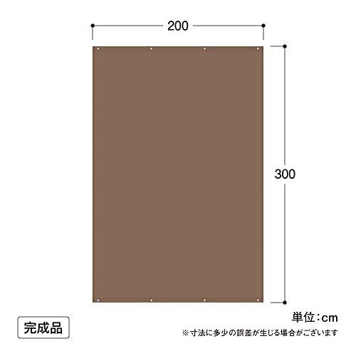 3)モカ_6)2×3m_2)旧品 タカショー 日よけ 雨よけシェード 2×3ｍ UV