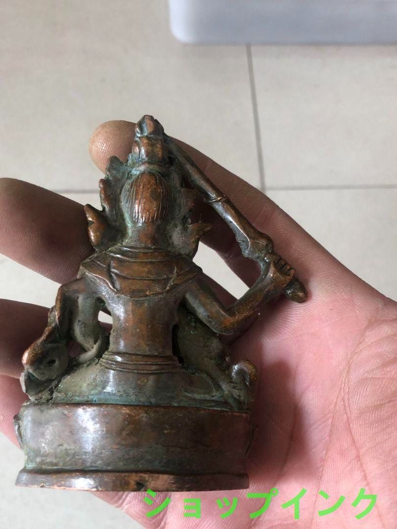 仏教美術 仏像 文殊普賢四臂観音 小仏像 銅製 銅器 G031 中国古玩