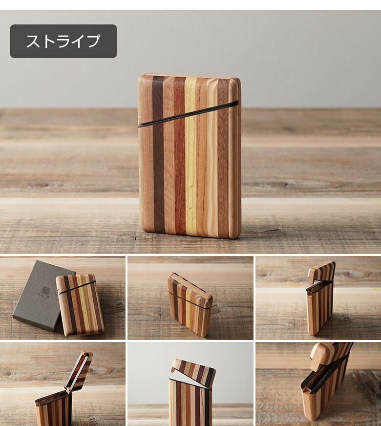 【新品未使用　外箱あり】 白谷工房　寄木の名刺入れ・三角チェック 楽天市場】白谷工房 寄木の名刺入れ 三角チェック 木製 寄木細工