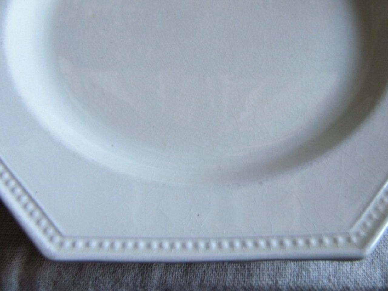 フランス アンティーク Montereau 25.7cm オクトゴナル プレート