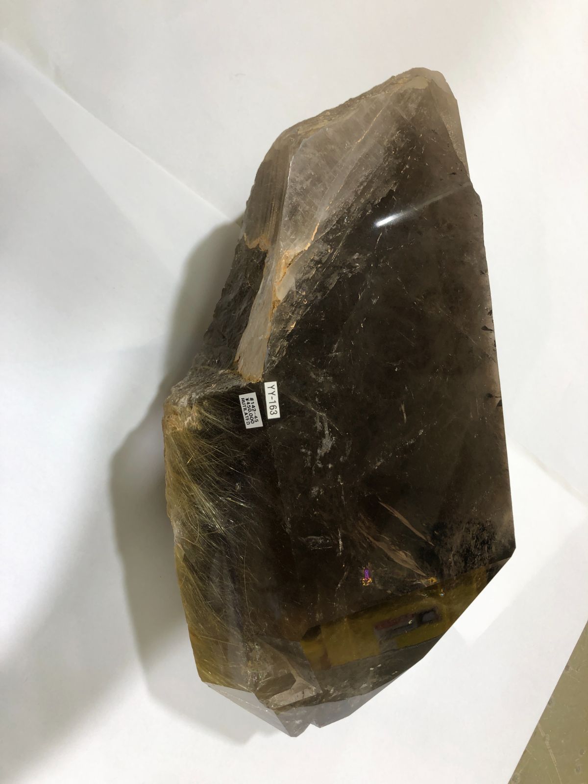 原石 スモーキークォーツ 煙水晶 スモーキー・ルチルクォーツ原石(A28 
